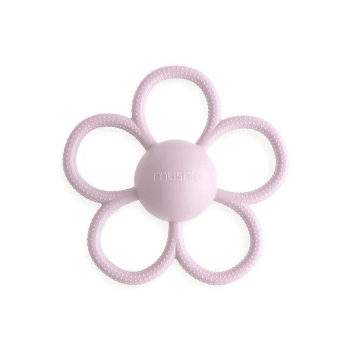 Daisy Rattle Teether Soft Lilac