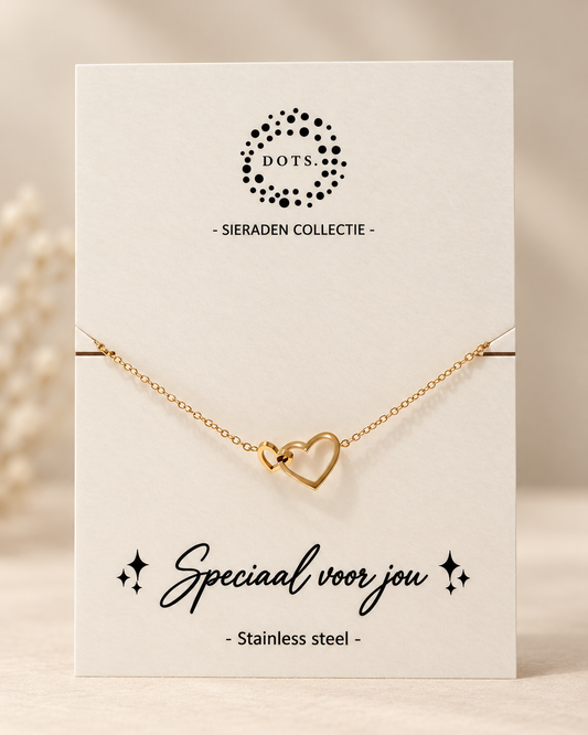 Gouden hartjes armband - Speciaal voor jou – stainless steel