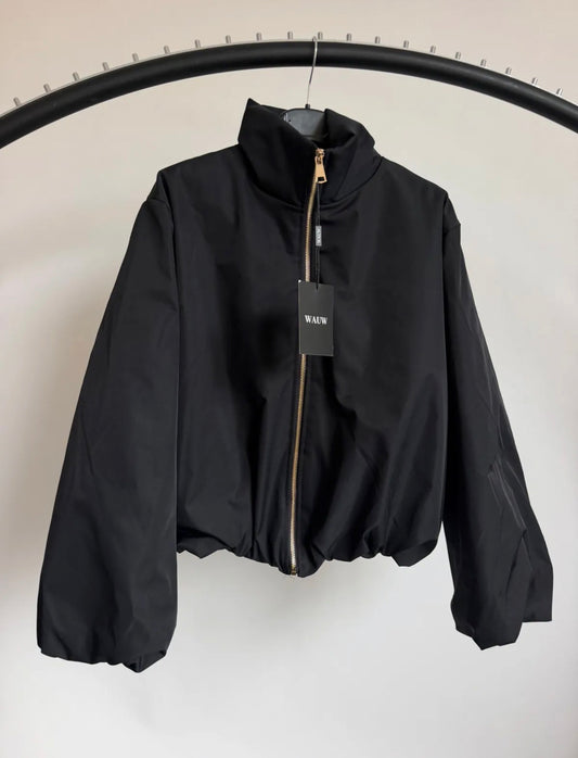 Wauw Fashion gevoerd jasje zwart met kraag