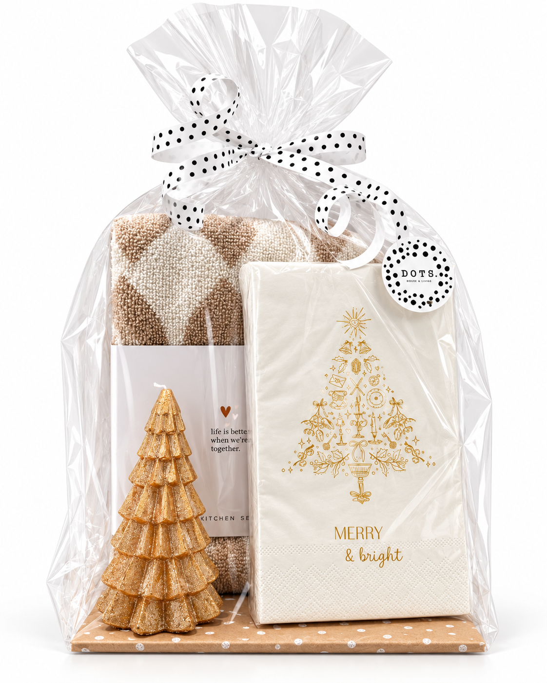 Kerstpakket Zusss - keukenset, servetten en kerstboomkaars