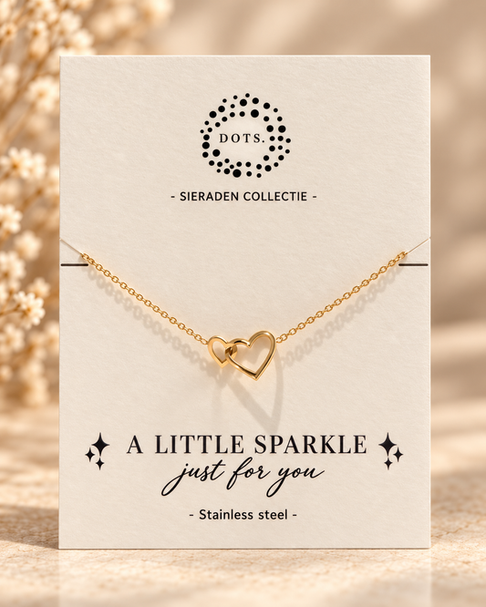 Gouden hartjes armband A Little Sparkle – stainless steel