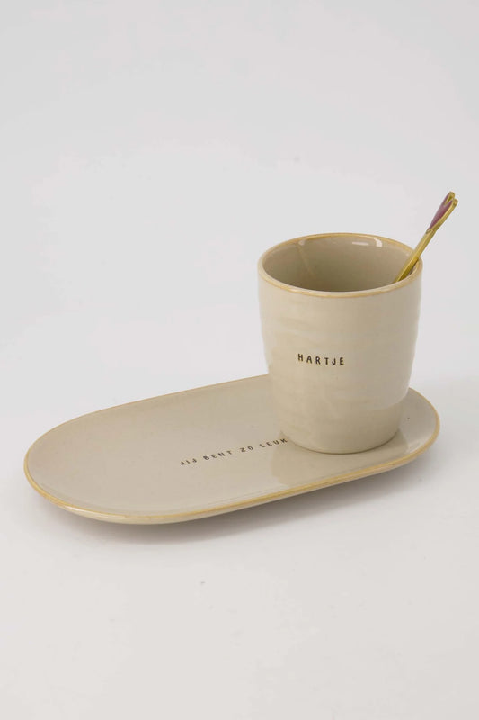 Zusss koffiemok hartje zand