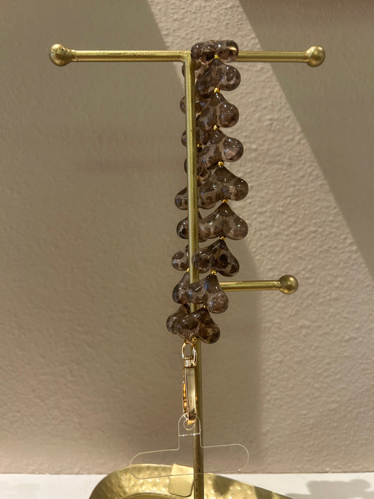 Universeel telefoonkoord hartjes panter