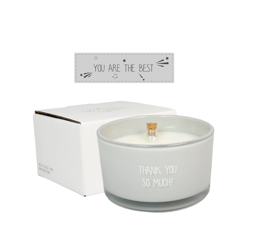 Flame Flessenpost kaars - Thank you so much! - Amber's Secret