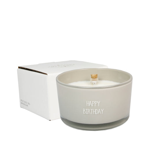 Flame Flessenpost kaars - Happy Birthday - Fig's Delight