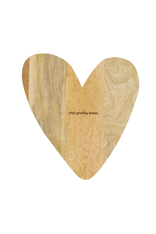 Zusss Serveerplank Hout Hartje Naturel