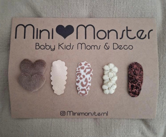 Mini monster anti slip speldjes panter