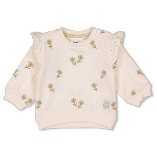 Feetje Sweater AO embroidery relaxed fit - Let Your Dreams Blossom