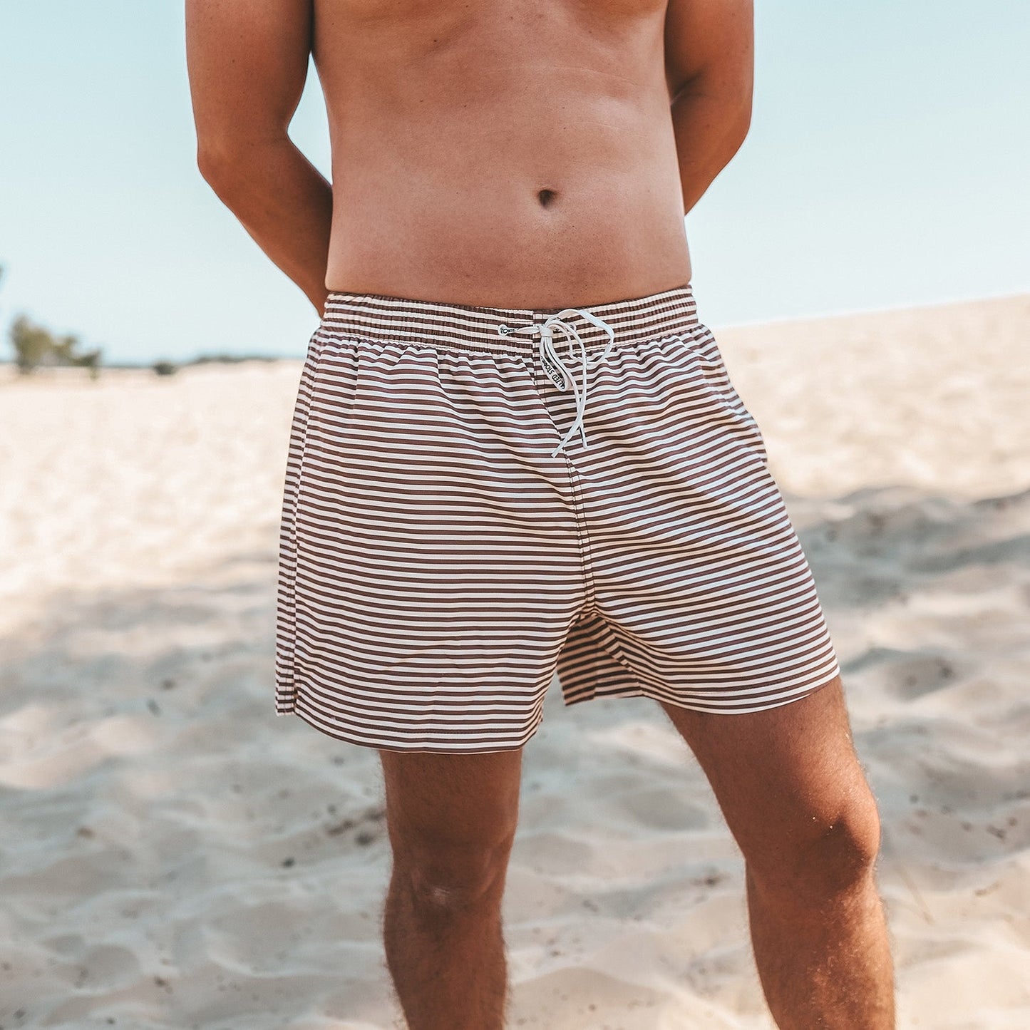 Salted Stories Stan | Rib Stripe | Carob Brown