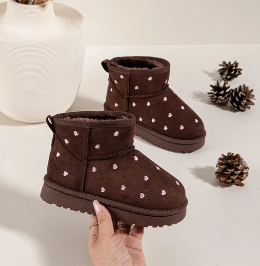 Heart Boots - Donkerbruin - hartjes laarzen