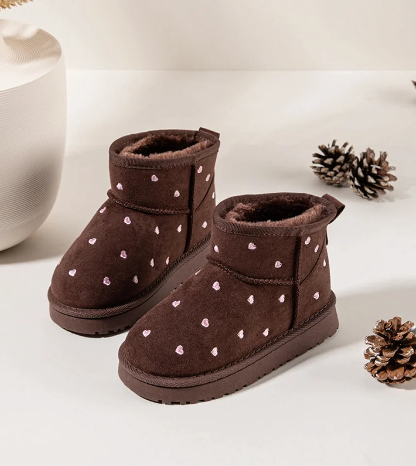 Heart Boots - Donkerbruin - hartjes laarzen
