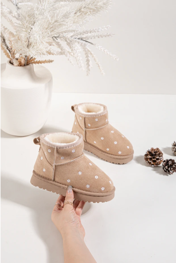 Daisy Boots - Beige - bloemetjes laarzen - flower
