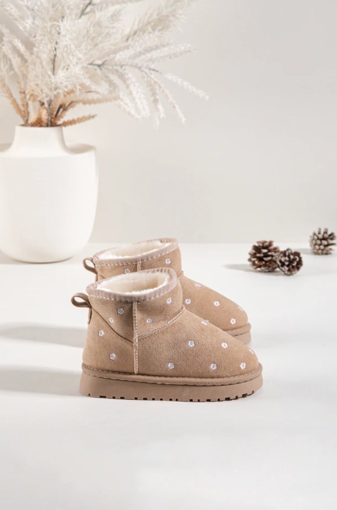 Daisy Boots - Beige - bloemetjes laarzen - flower