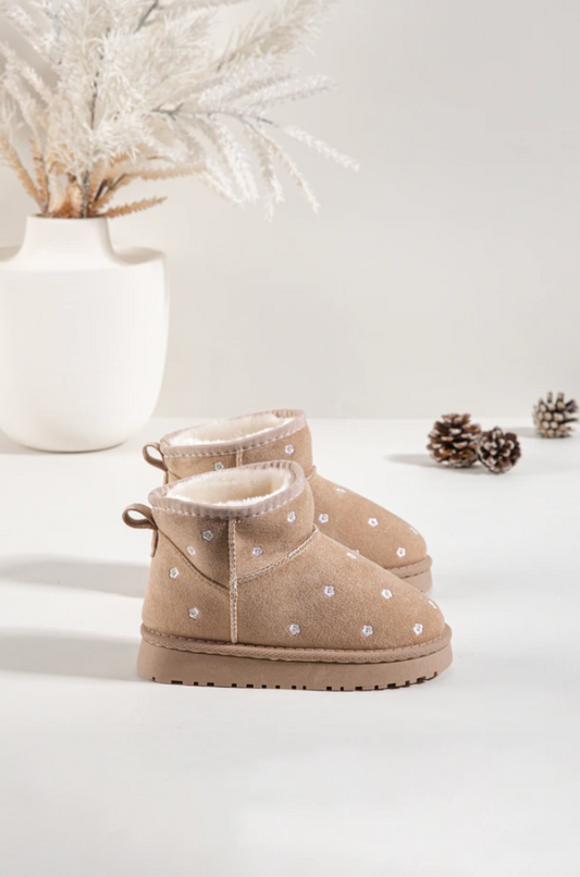 Daisy Boots - Beige - bloemetjes laarzen - flower