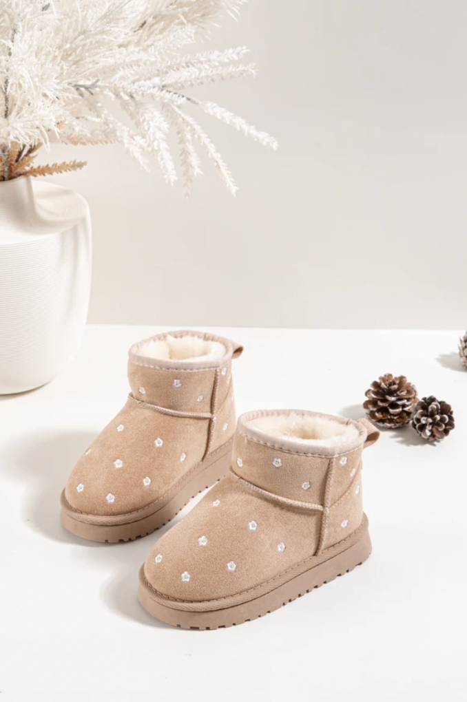 Daisy Boots - Beige - bloemetjes laarzen - flower