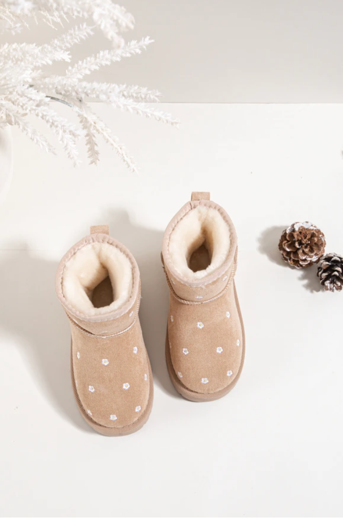 Daisy Boots - Beige - bloemetjes laarzen - flower