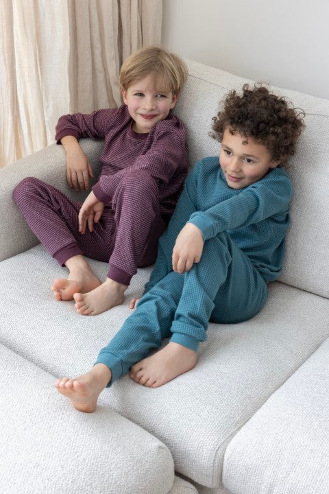 Feetje w24 Pyjama wafel - Autumn Special Wijn melange 305575 vanaf 140