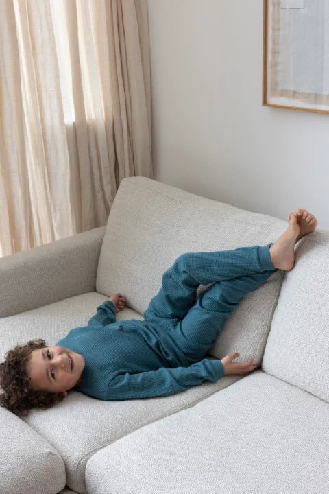 Feetje w24 Pyjama wafel - Autumn Special Petrol 305574 vanaf maat 140