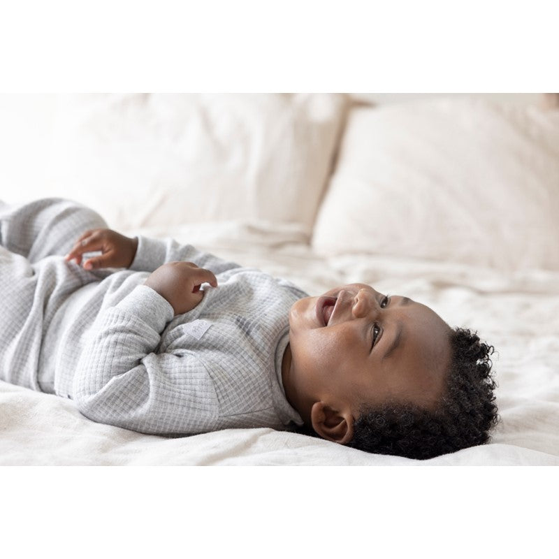 Feetje wafelpyjama grijs melange