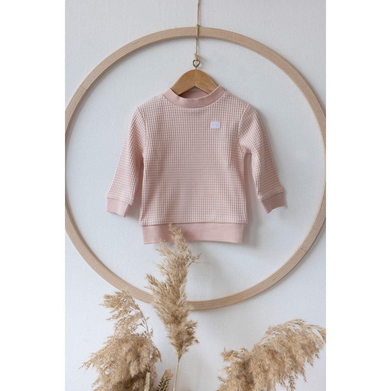 Feetje wafelpyjama oud roze