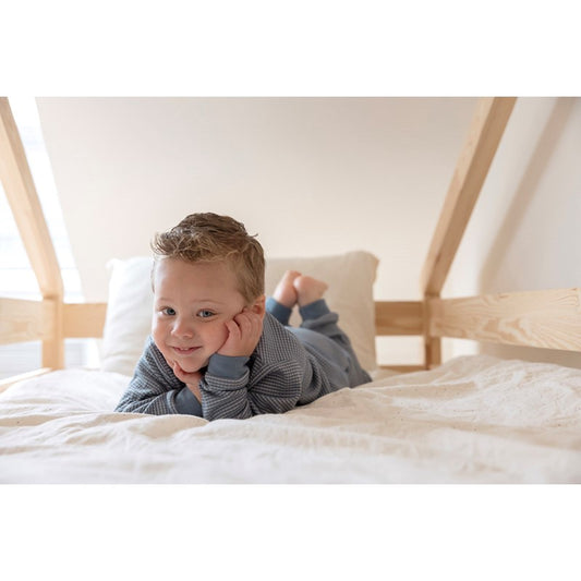 Feetje wafel pyjama ijs blauw - vanaf maat 92