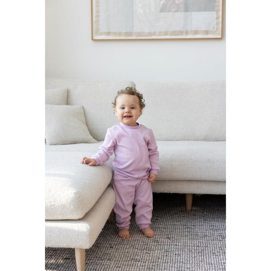 Feetje wafelpyjama lila