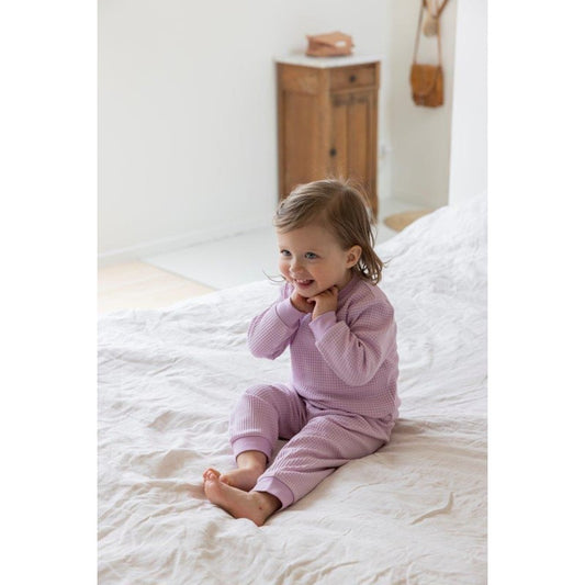 Feetje wafelpyjama lila - vanaf maat 92