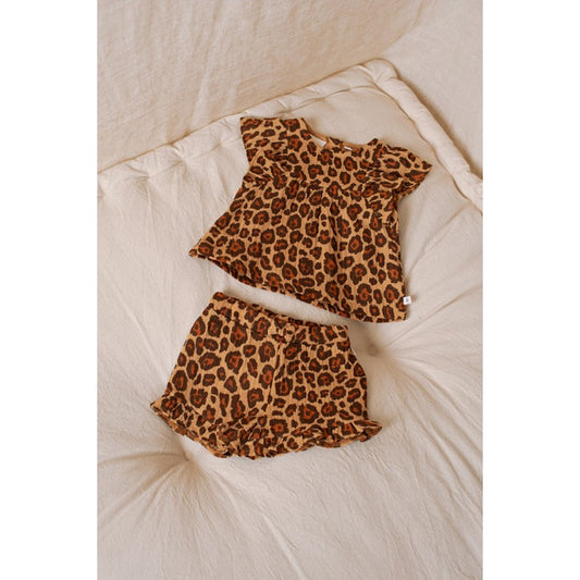 Feetje Top + short mousseline AOP - Summer Woven