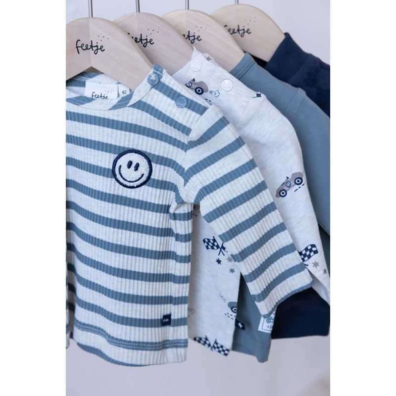 Feetje Longsleeve rib met streep - Let's Go!
