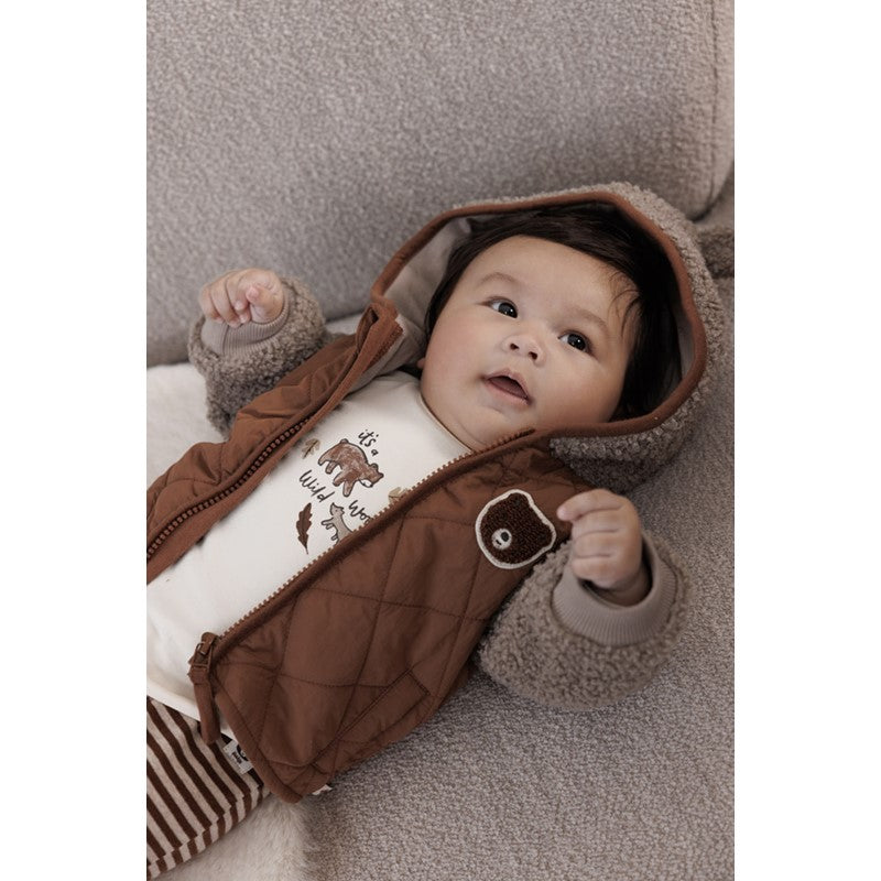 Feetje teddy jas bruin