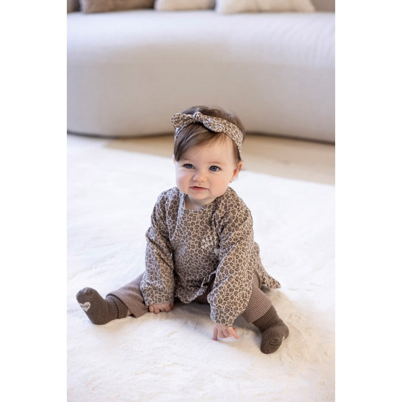 Feetje legging rib bruin melange - Better Together