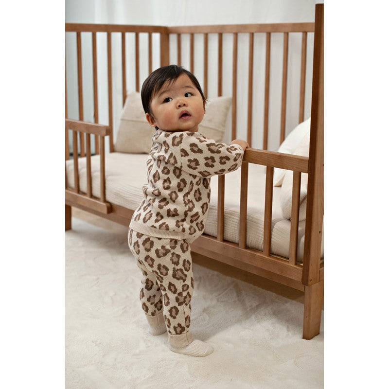 Feetje Broek gebreid AO - The Knits panterprint