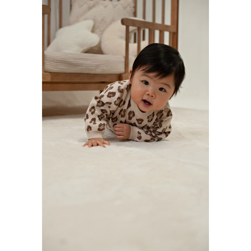 Feetje Broek gebreid AO - The Knits panterprint