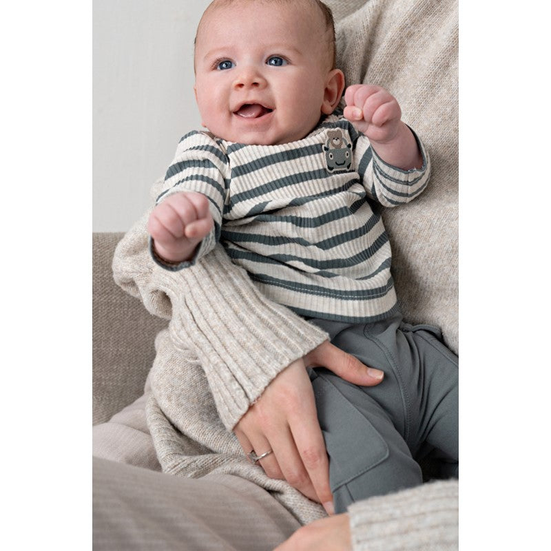 Feetje Longsleeve rib met streep - Beep Beep - auto