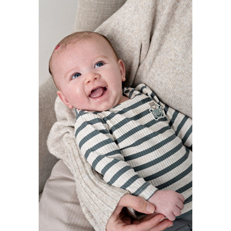 Feetje Longsleeve rib met streep - Beep Beep - auto