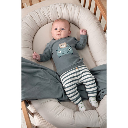 Feetje Broek rib met streep - Beep Beep