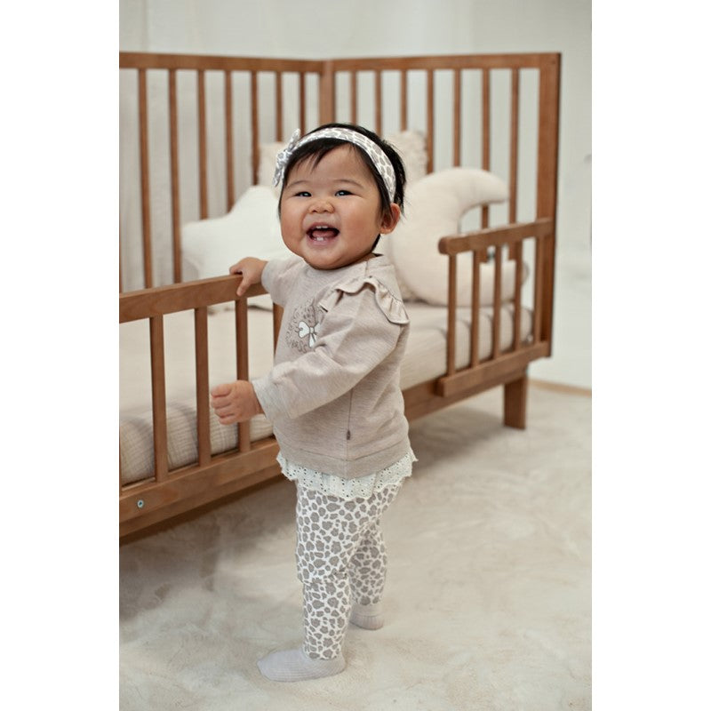 Feetje Sweater - Dress to Impress ruffle - panter