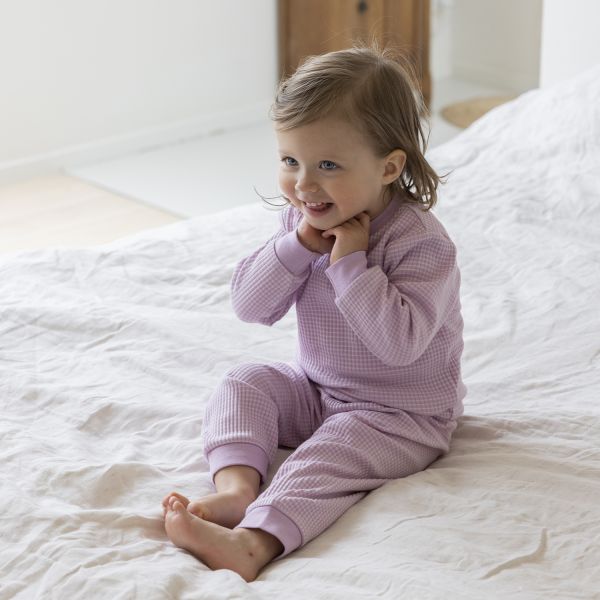 Feetje wafelpyjama lila