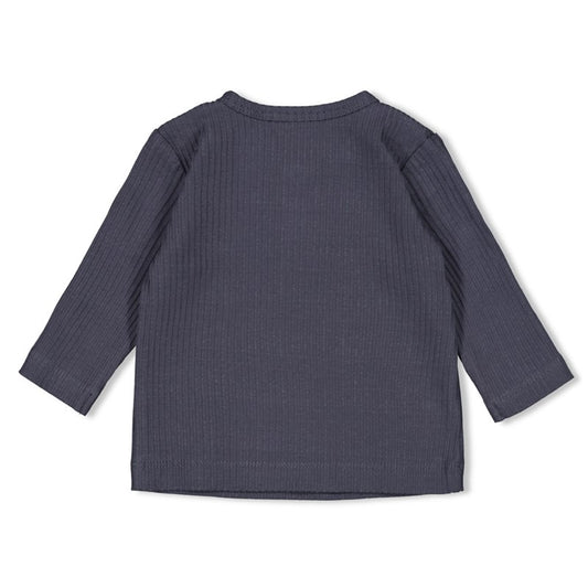 Feetje Longsleeve rib - Narwal blauw