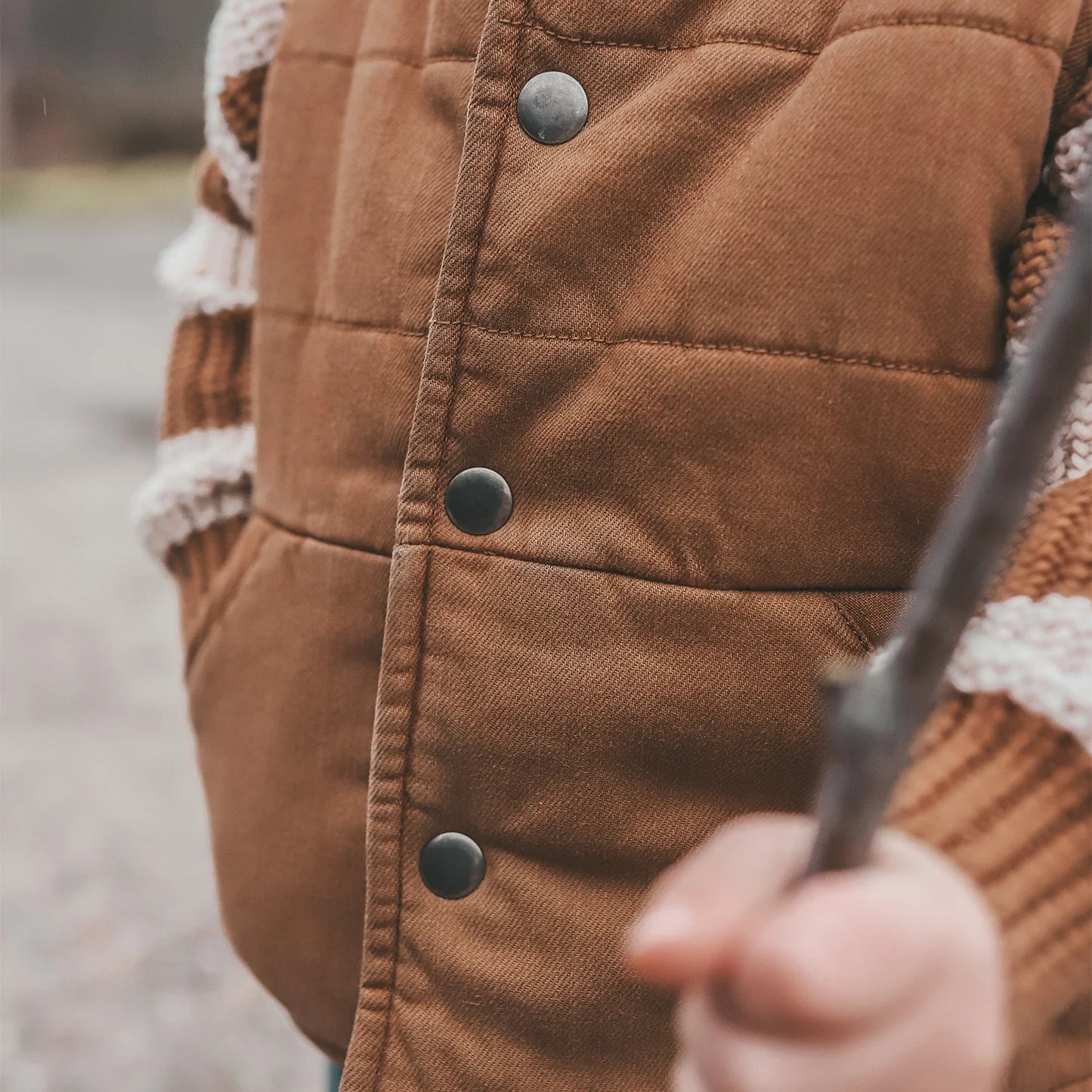 Your Wishes - Stretch Twill | Bodywarmer | Chai