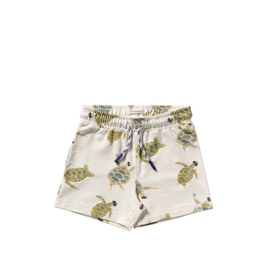 Your Wishes Cool Turtle | Relaxed Shorts | Antique White