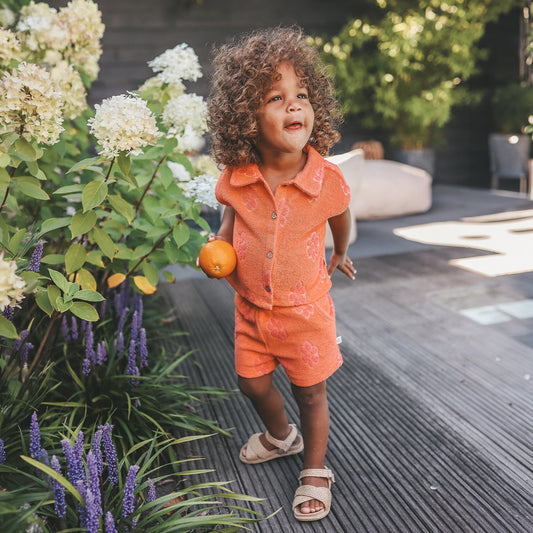 Your Wishes Flower Terry | Summer Vest | Coral