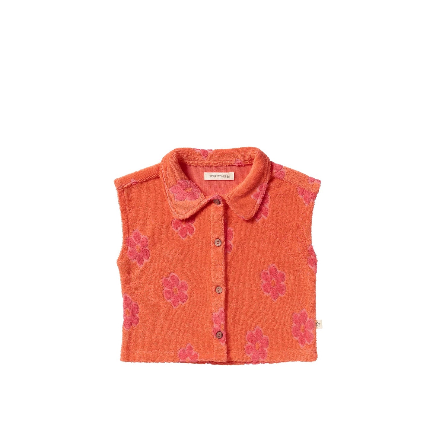 Your Wishes Flower Terry | Summer Vest | Coral