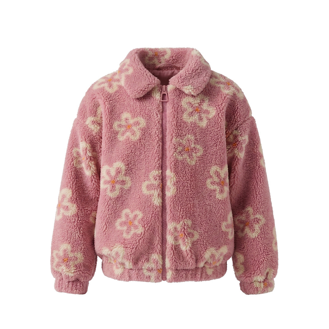 Your Wishes meisjes teddy jas roze bloem