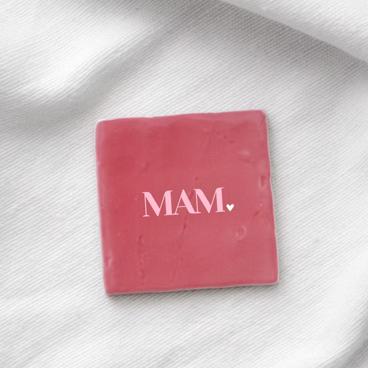 Tegeltje "MAM" roze