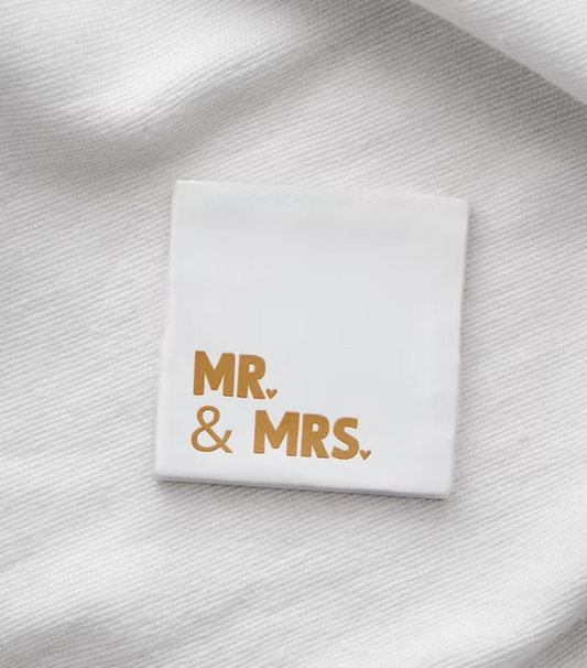 Tegeltje "Mr. & Mrs." wit