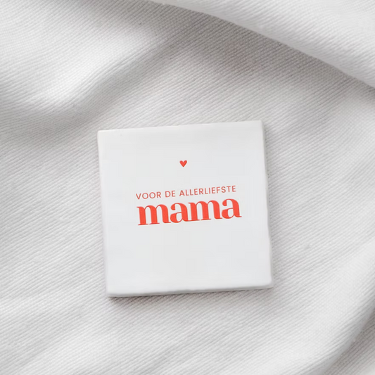 Tegeltje "Voor de allerliefste mama" wit