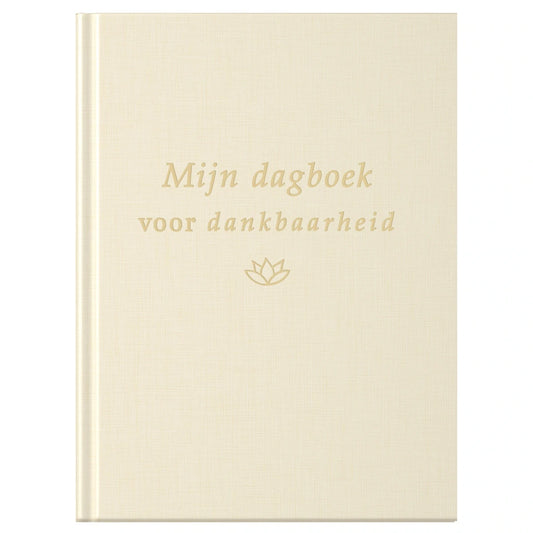 Dagboek voor Dankbaarheid - Linnen crème met goudfolie