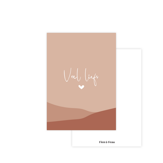 Kaartje abstract | veel liefs