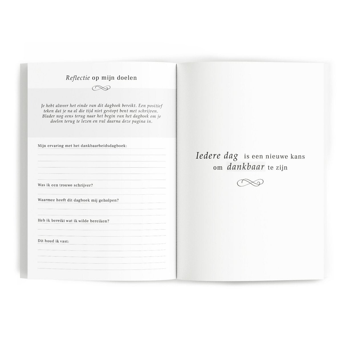 Dagboek voor Dankbaarheid - Linnen crème met goudfolie
